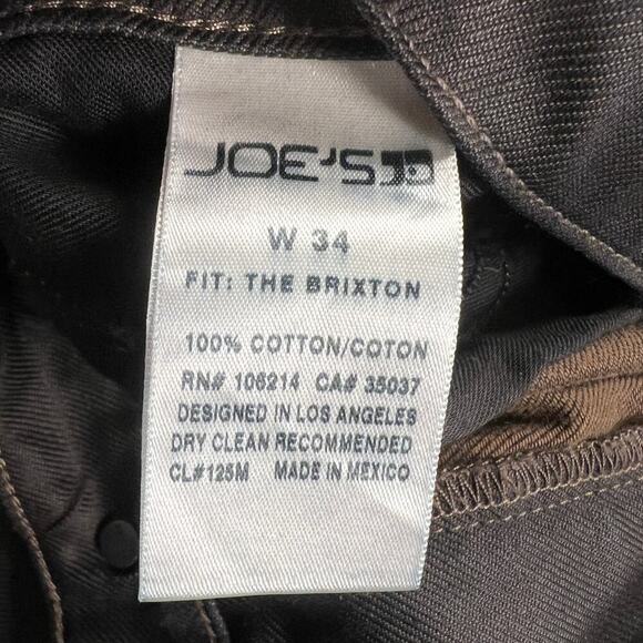 Joe’s Jeans The Brixton Straight & Narrow Slim Fit Chocolate Brown Size 34x34 - Picture 8 of 14
